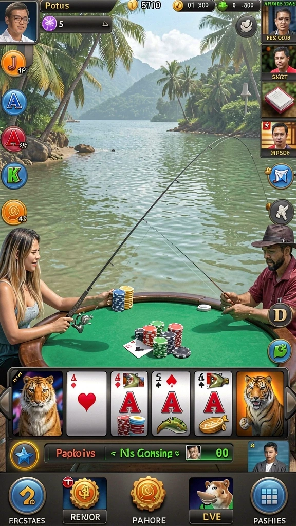 dana777 - Sosial interaksi dengan pengguna lain dalam game.
