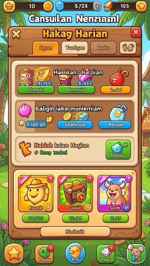 koitoto - Screenshot menampilkan karakter dengan desain menarik.